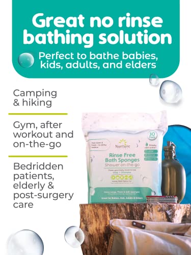 טיפוח עמק ספוג אמבט מגבונים-גדול חד פעמי לשטוף מטליות למבוגרים, קשישים, מרותק למיטה | בית טיפול / הודעה ניתוח